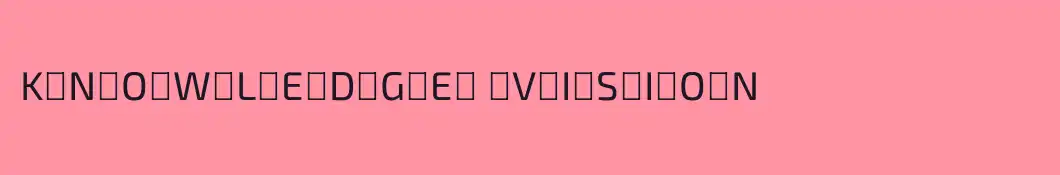 K̷N̷O̷W̷L̷E̷D̷G̷E̷ ̷V̷I̷S̷I̷O̷N
